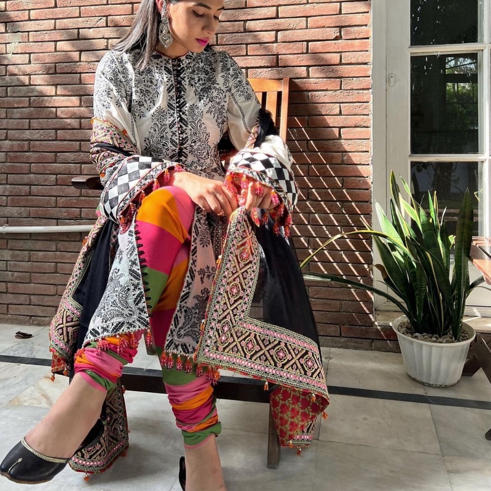 Pakistani/Indian designer outfit.